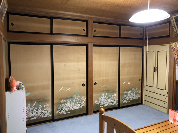 福島県耶麻郡磐梯町のお家で古くなった襖を張替えた内装リフォーム
